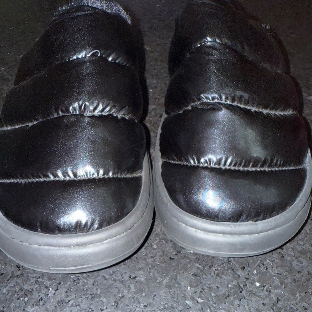 NEW Stars Above Women's Platform Shine Scuff Slide Slippers Black Size XL 11-12 - Picture 2 of 4
